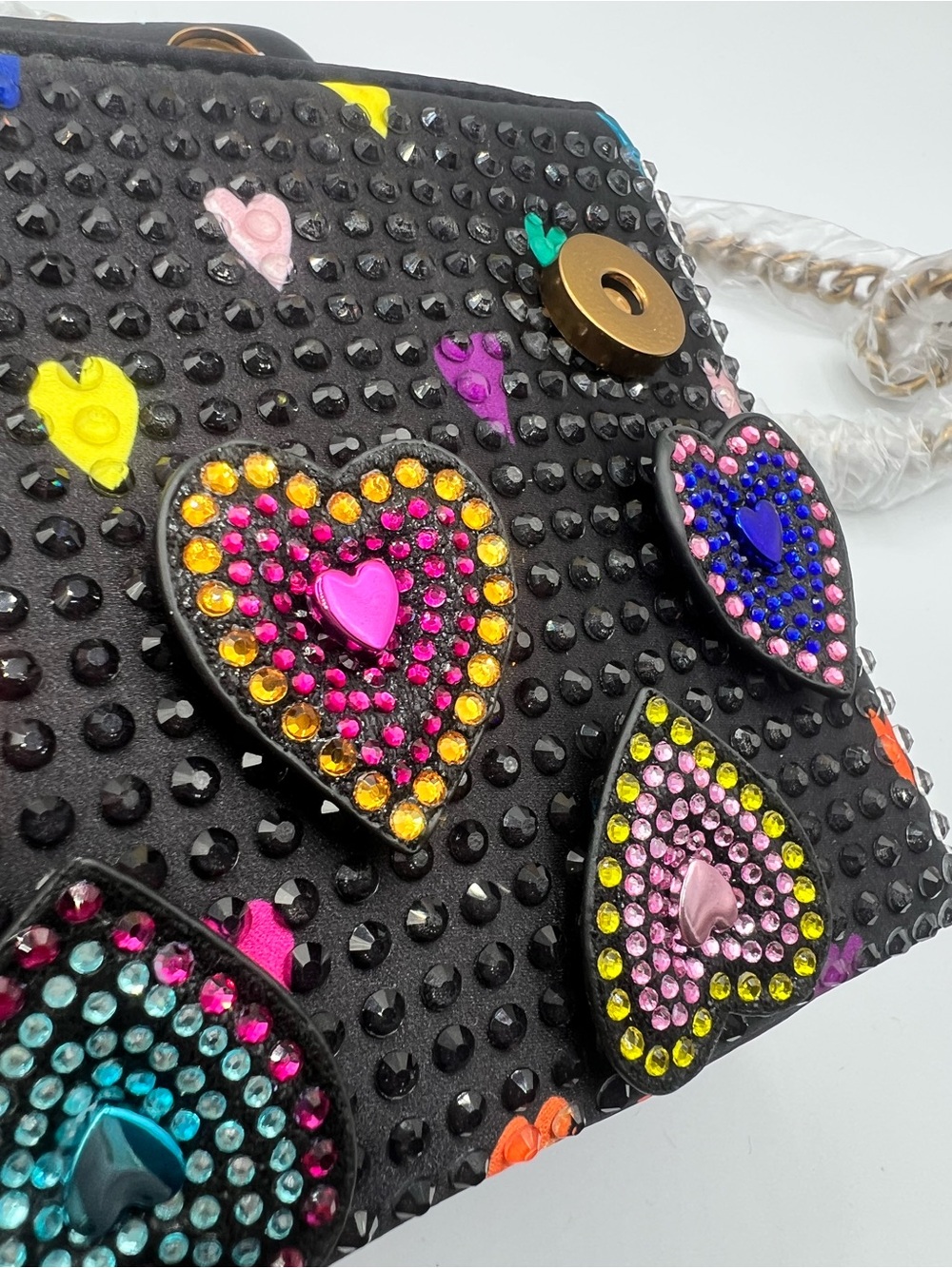 Kurt Geiger NWT Kensington Embellished Heart Shoulder & Crossbody Bag - Picture 10 of 12